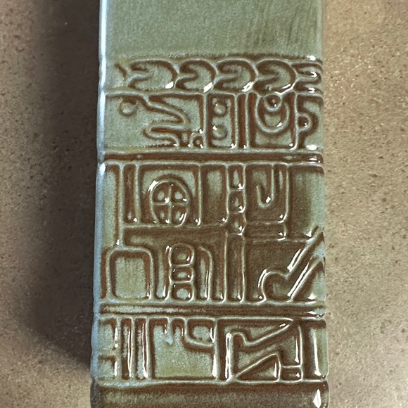 Vintage Frankoma # 7JH Aztec Mid Century Decanter/Vase with Cork Stopper - Picture 7 of 11